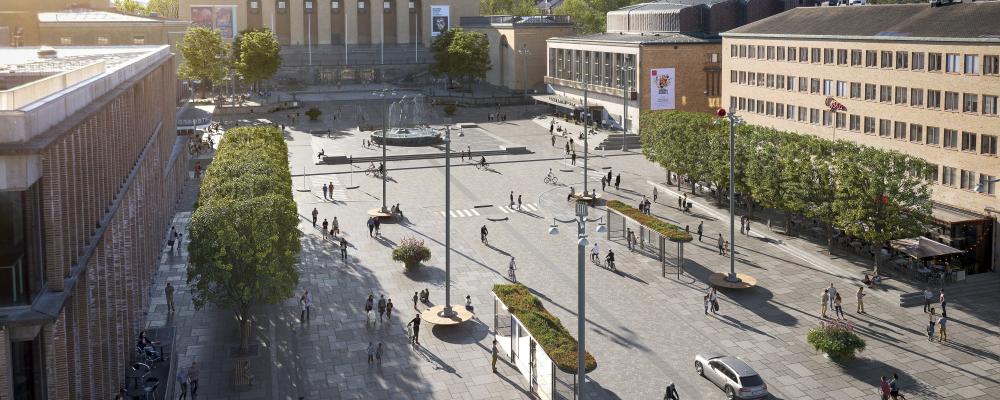 Avenyn Götaplatsen. Pressbild: Göteborgs Stad