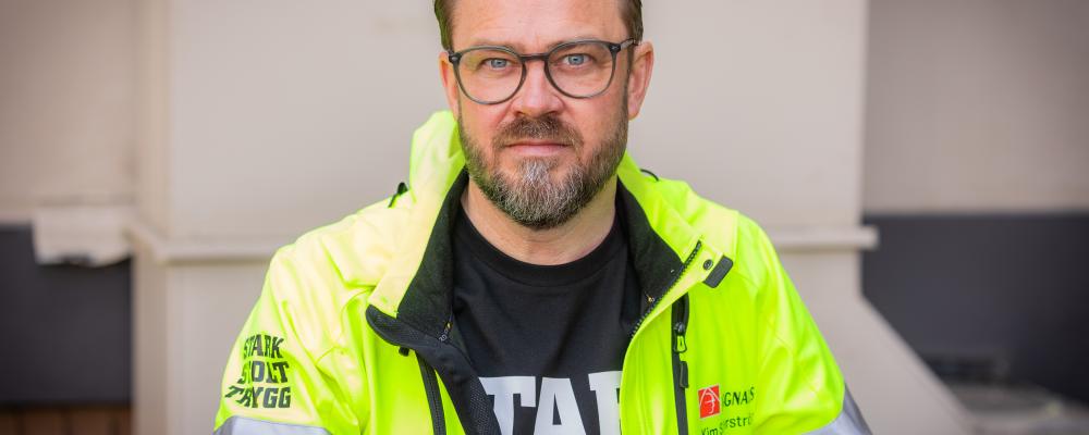 Kim Söderström, Byggnads förbundsordförande.
Foto: Terese Perman