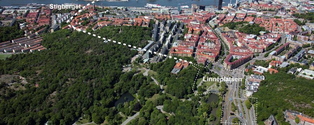 Projektet avser en ny spårvägsförbindelse i tunnel mellan Lindholmen och Linnéplatsen via Göta älv och Stigberget. Bild: Göteborgs Stad.