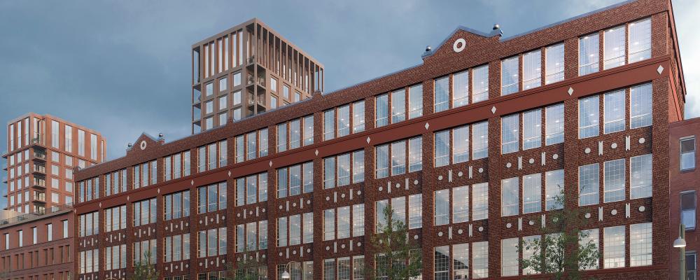 På historisk mark, där SKF tillverkat rullningslager, kommer Stena Fastigheter att utveckla Kulan till en öppen, levande stadsdel med bostäder, arbetsplatser, handel och upplevelser. Pressbild: Stena Fastigheter Arkitekt: Liljewall Arkitekter, Bell Phillips