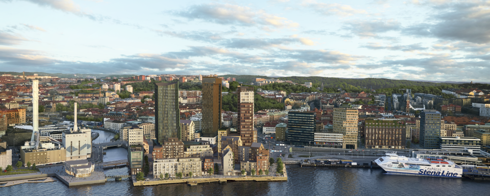 Masthuggskajen. Visionsbild: Kanozi Arkitekter