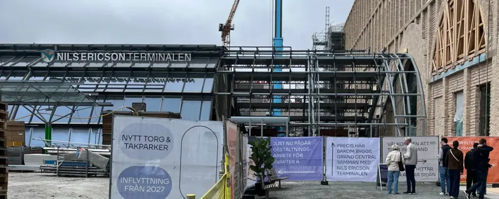 Nils Ericson Terminalen byggs ihop med Grand Central Foto: Trafikverket