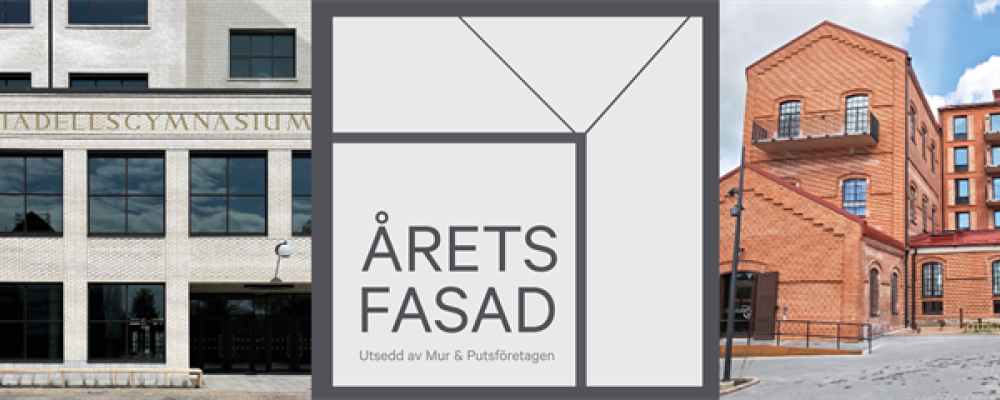 Vinnarna Årets fasad 2025. Pressbild: Mur & Putsföretagen