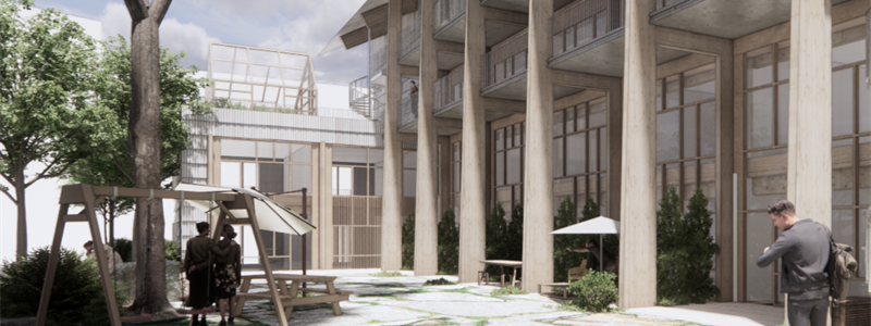 Kv Återbruket. Illustration: Lendager Group