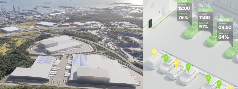 Samarbete ska göra OneMeds logistikcenter mer energieffektivt. När anläggningen står klar blir den ett tidigt exempel på hur logistik och lokal energiproduktion kan samverka. Foto: ChargeNode