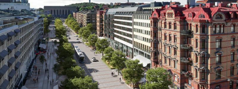 Det vinnande förslaget AveNy av Nyréns arkitektkontor. Nu ska en konstnär komma in i processen och samarbeta med både arkitekterna och andra parter i projektet. Foto: Nyréns Arkitektkontor