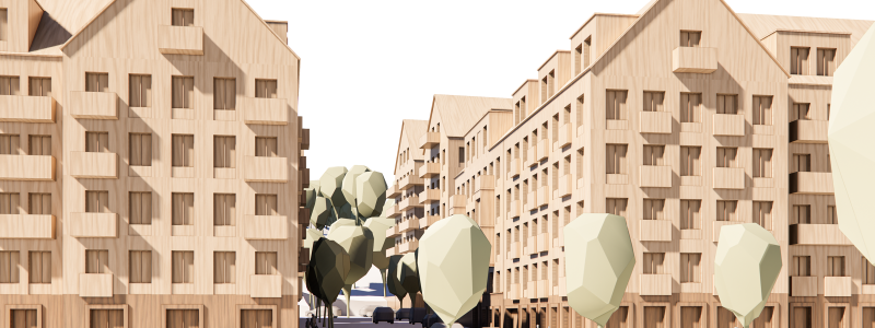 Detaljplan för bostäder och utbildningslokaler med mera norr om Åkeredsvägen. Upphovsrätt: Okidoki