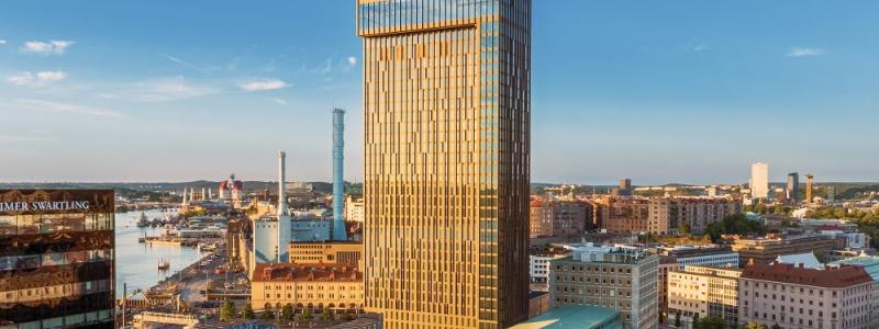 Nybyggda hotell Draken mitt i centrala Göteborg. Foto: Elektroskandia