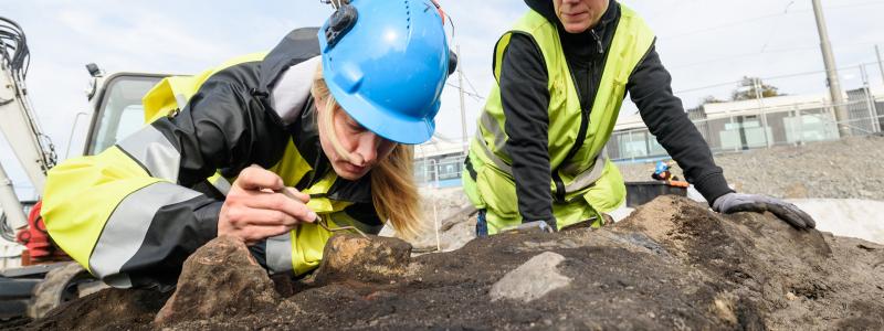 Gamlestaden utgrävning. Pressbild: Göteborgs Stad