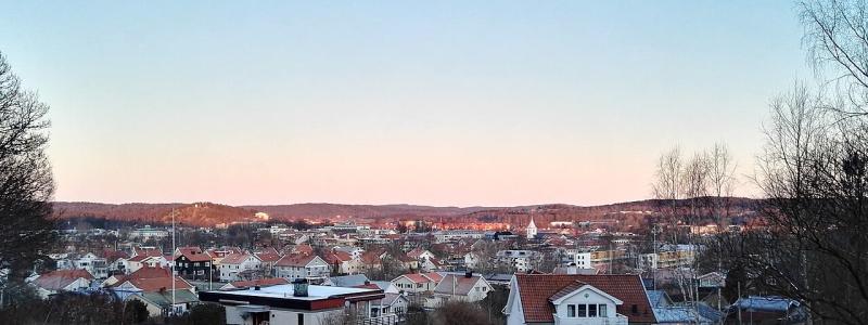 Centrala Kungsbacka från sydväst. Foto: VORDME/Wikimedia Commons/https://commons.wikimedia.org/wiki/File:Kungsbacka.jpg