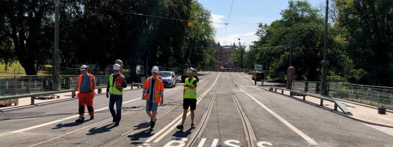 Den nya Vasabron över Vallgraven vid Grönsakstorget i centrala Göteborg. Bild: Göteborgs Stad