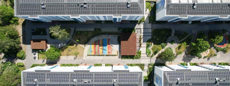 Solceller Sirusgatan i Göteborg. Bild: Familjebostäder