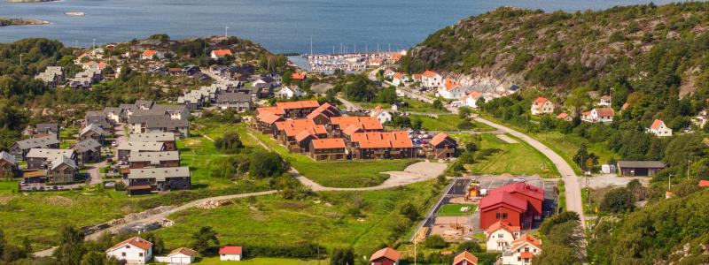 OBOS har förvärvat mark med färdig detaljplan i Tjuvkil, väster om Kungälv utanför Göteborg. Pressbild: OBOS