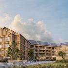 Visualisering över gård. Bild: WHAT! Arkitekttur