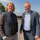 Tillträdande vd för Byggnads AB Tornstaden Mattias Gustafson och Tornstadens koncernchef Jan Edlund Fotograf/Källa: Helena Hedlund