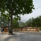 Västlänkens etapp Haga-Rosenlund. Illustrationer: Gottlieb Paludan Architects, AFRY