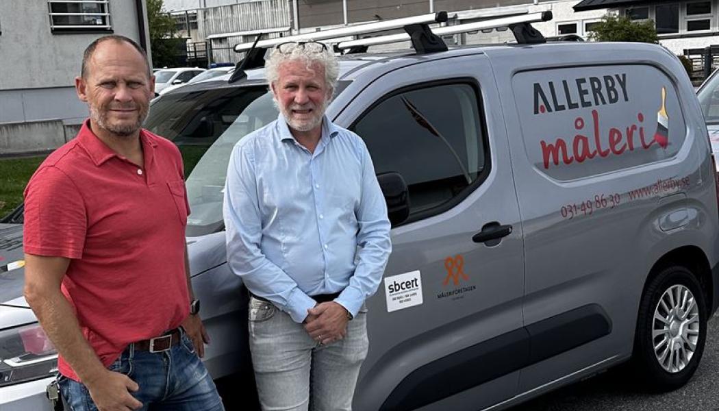Thomas Lachonius, operativ chef, och Viktor Allerby, vd, Allerby Måleri. Foto: Layer Group