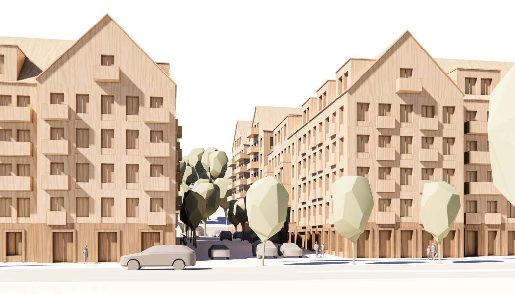 Detaljplan för bostäder och utbildningslokaler med mera norr om Åkeredsvägen. Upphovsrätt: Okidoki