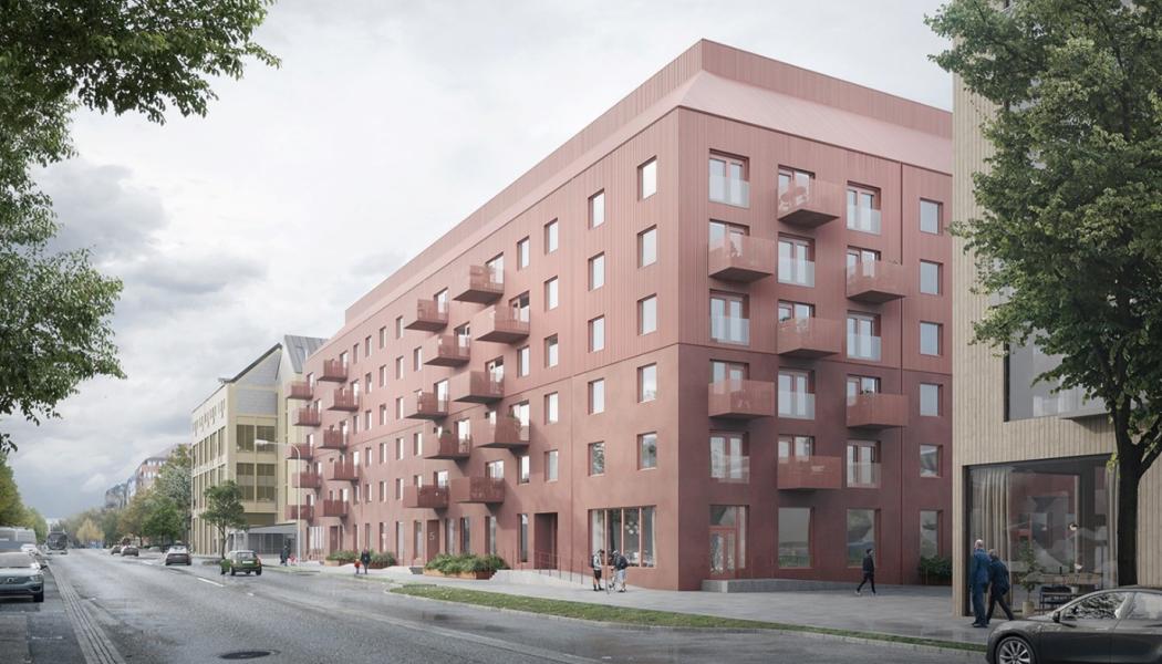 Visionsbild Litteraturgatan, Sunnerö Architects.