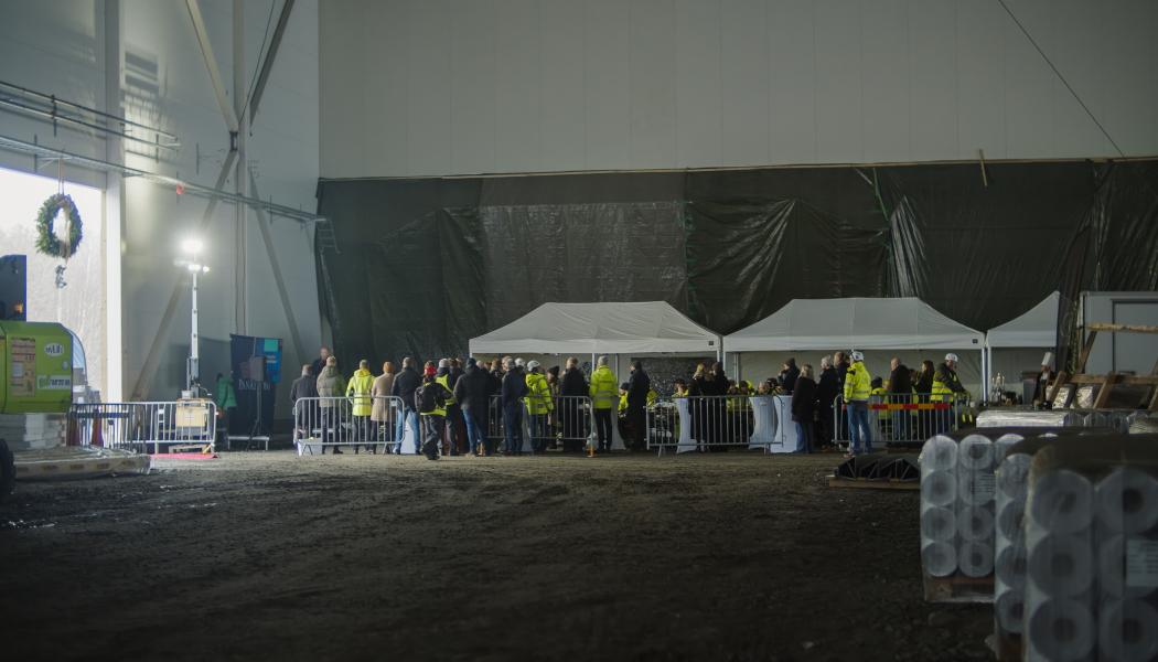 120 gäster samlades för taklagsfesten. Foto: Panattoni