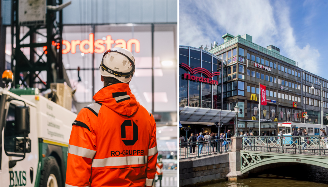 RO-Gruppen utför i samverkan med fastighetsägaren Vasakronan en fasadrenovering och hyresgästanpassning av fastigheten Objekt 1 
Bild RO Gruppen