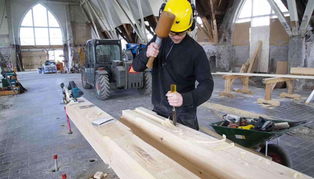 Timmermän i Feskekôrka. Foto: Higab/Hans Ekestang
