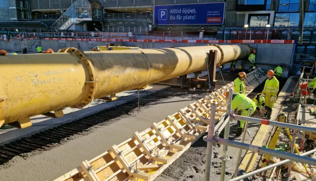 Centralens tunnel helt färdiggjuten. Foto: Trafikverket