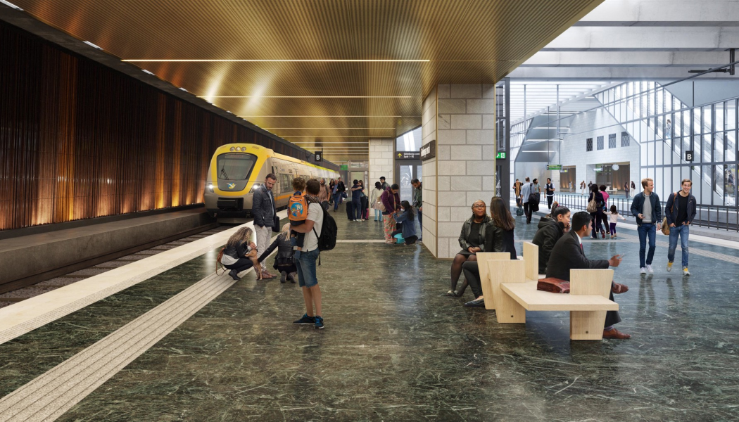 Station Centralens perronger. Illustration: Kanozi Arkitekter