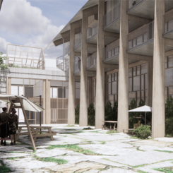 Kv Återbruket. Illustration: Lendager Group