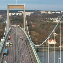 Älvsborgsbron är nu över 50 år gammal och behöver underhållas. Foto: Trafikverket.