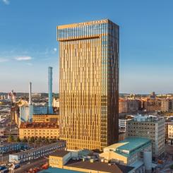 Nybyggda hotell Draken mitt i centrala Göteborg. Foto: Elektroskandia