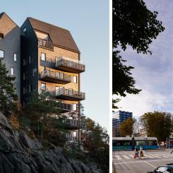 Uggleberget och hotell Draken. Upphovsrätt: FOJAB och Erséus Arkitekter