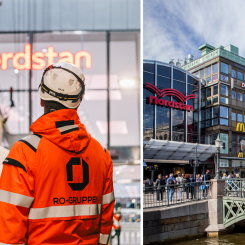 RO-Gruppen utför i samverkan med fastighetsägaren Vasakronan en fasadrenovering och hyresgästanpassning av fastigheten Objekt 1 
Bild RO Gruppen