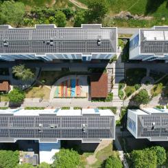 Solceller Sirusgatan i Göteborg. Bild: Familjebostäder