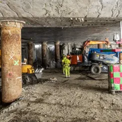 Under takplattan i Allén. Foto: Trafikverket