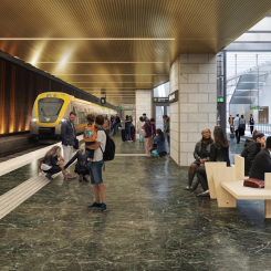 Station Centralens perronger. Illustration: Kanozi Arkitekter